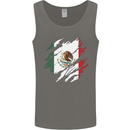 Torn Mexico Flag Mexican Day Football Mens Vest Tank Top Charcoal