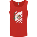 Torn Mexico Flag Mexican Day Football Mens Vest Tank Top Red