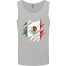 Torn Mexico Flag Mexican Day Football Mens Vest Tank Top Sports Grey