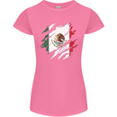 Torn Mexico Flag Mexican Day Football Womens Petite Cut T-Shirt Azalea