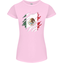 Torn Mexico Flag Mexican Day Football Womens Petite Cut T-Shirt Light Pink