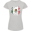 Torn Mexico Flag Mexican Day Football Womens Petite Cut T-Shirt Sports Grey