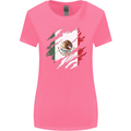 Torn Mexico Flag Mexican Day Football Womens Wider Cut T-Shirt Azalea