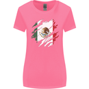 Torn Mexico Flag Mexican Day Football Womens Wider Cut T-Shirt Azalea