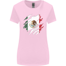 Torn Mexico Flag Mexican Day Football Womens Wider Cut T-Shirt Light Pink