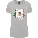 Torn Mexico Flag Mexican Day Football Womens Wider Cut T-Shirt Sports Grey