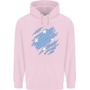 Torn Micronesia Flag Micronesian Day Football Childrens Kids Hoodie Light Pink