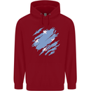 Torn Micronesia Flag Micronesian Day Football Childrens Kids Hoodie Red