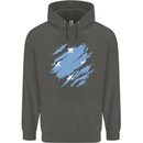 Torn Micronesia Flag Micronesian Day Football Childrens Kids Hoodie Storm Grey