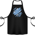 Torn Micronesia Flag Micronesian Day Football Cotton Apron 100% Organic Black