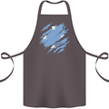 Torn Micronesia Flag Micronesian Day Football Cotton Apron 100% Organic Dark Grey
