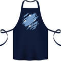 Torn Micronesia Flag Micronesian Day Football Cotton Apron 100% Organic Navy Blue