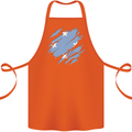 Torn Micronesia Flag Micronesian Day Football Cotton Apron 100% Organic Orange