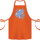 Torn Micronesia Flag Micronesian Day Football Cotton Apron 100% Organic Orange