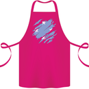 Torn Micronesia Flag Micronesian Day Football Cotton Apron 100% Organic Pink