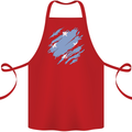 Torn Micronesia Flag Micronesian Day Football Cotton Apron 100% Organic Red