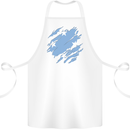 Torn Micronesia Flag Micronesian Day Football Cotton Apron 100% Organic White