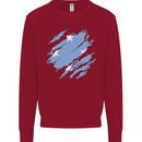 Torn Micronesia Flag Micronesian Day Football Kids Sweatshirt Jumper Red