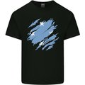 Torn Micronesia Flag Micronesian Day Football Kids T-Shirt Childrens Black