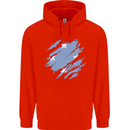 Torn Micronesia Flag Micronesian Day Football Mens 80% Cotton Hoodie Bright Red