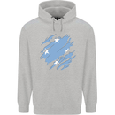 Torn Micronesia Flag Micronesian Day Football Mens 80% Cotton Hoodie Sports Grey