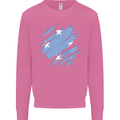 Torn Micronesia Flag Micronesian Day Football Mens Sweatshirt Jumper Azalea
