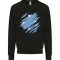 Torn Micronesia Flag Micronesian Day Football Mens Sweatshirt Jumper Black