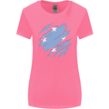 Torn Micronesia Flag Micronesian Day Football Womens Wider Cut T-Shirt Azalea