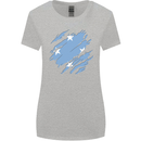 Torn Micronesia Flag Micronesian Day Football Womens Wider Cut T-Shirt Sports Grey