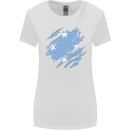 Torn Micronesia Flag Micronesian Day Football Womens Wider Cut T-Shirt White