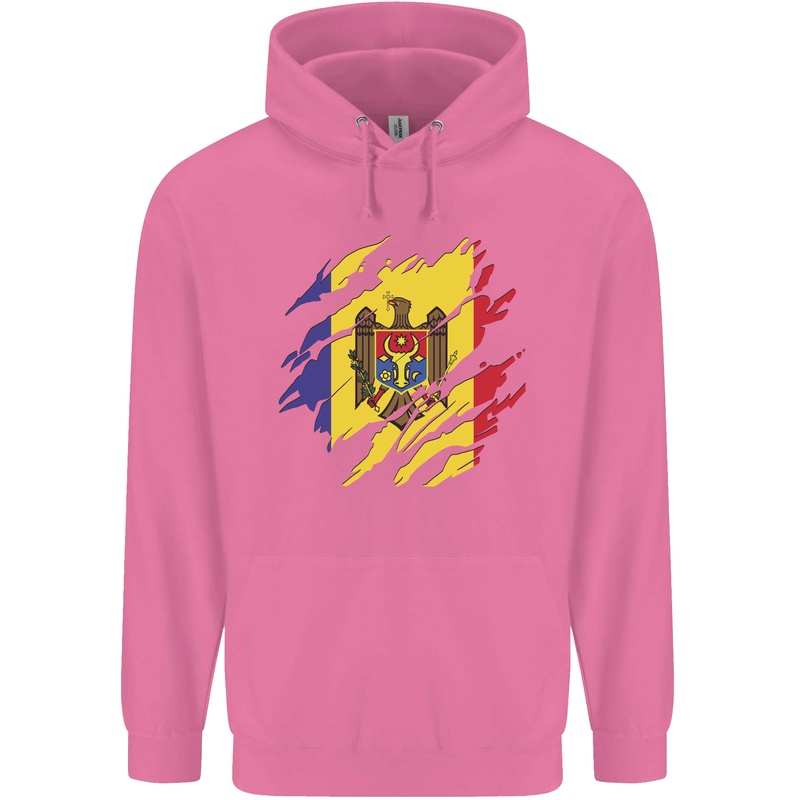 Torn Moldova Flag Moldovan Day Football Childrens Kids Hoodie Azalea