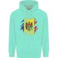 Torn Moldova Flag Moldovan Day Football Childrens Kids Hoodie Peppermint