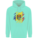 Torn Moldova Flag Moldovan Day Football Childrens Kids Hoodie Peppermint