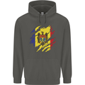 Torn Moldova Flag Moldovan Day Football Childrens Kids Hoodie Storm Grey