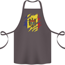 Torn Moldova Flag Moldovan Day Football Cotton Apron 100% Organic Dark Grey