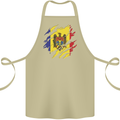 Torn Moldova Flag Moldovan Day Football Cotton Apron 100% Organic Khaki