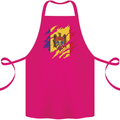 Torn Moldova Flag Moldovan Day Football Cotton Apron 100% Organic Pink