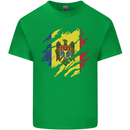 Torn Moldova Flag Moldovan Day Football Kids T-Shirt Childrens Irish Green