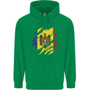 Torn Moldova Flag Moldovan Day Football Mens 80% Cotton Hoodie Irish Green