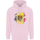 Torn Moldova Flag Moldovan Day Football Mens 80% Cotton Hoodie Light Pink
