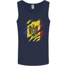 Torn Moldova Flag Moldovan Day Football Mens Vest Tank Top Navy Blue