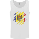 Torn Moldova Flag Moldovan Day Football Mens Vest Tank Top White