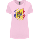 Torn Moldova Flag Moldovan Day Football Womens Wider Cut T-Shirt Light Pink