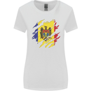 Torn Moldova Flag Moldovan Day Football Womens Wider Cut T-Shirt White