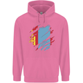 Torn Mongolia Flag Mongolian Day Football Childrens Kids Hoodie Azalea