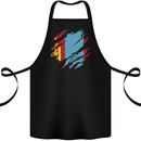 Torn Mongolia Flag Mongolian Day Football Cotton Apron 100% Organic Black