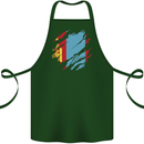 Torn Mongolia Flag Mongolian Day Football Cotton Apron 100% Organic Forest Green