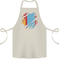 Torn Mongolia Flag Mongolian Day Football Cotton Apron 100% Organic Natural