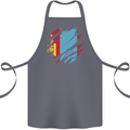Torn Mongolia Flag Mongolian Day Football Cotton Apron 100% Organic Steel
