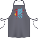 Torn Mongolia Flag Mongolian Day Football Cotton Apron 100% Organic Steel
